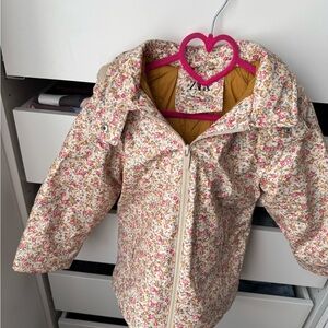 Zara Kids rain Floral Puffer Jacket - Multicolor